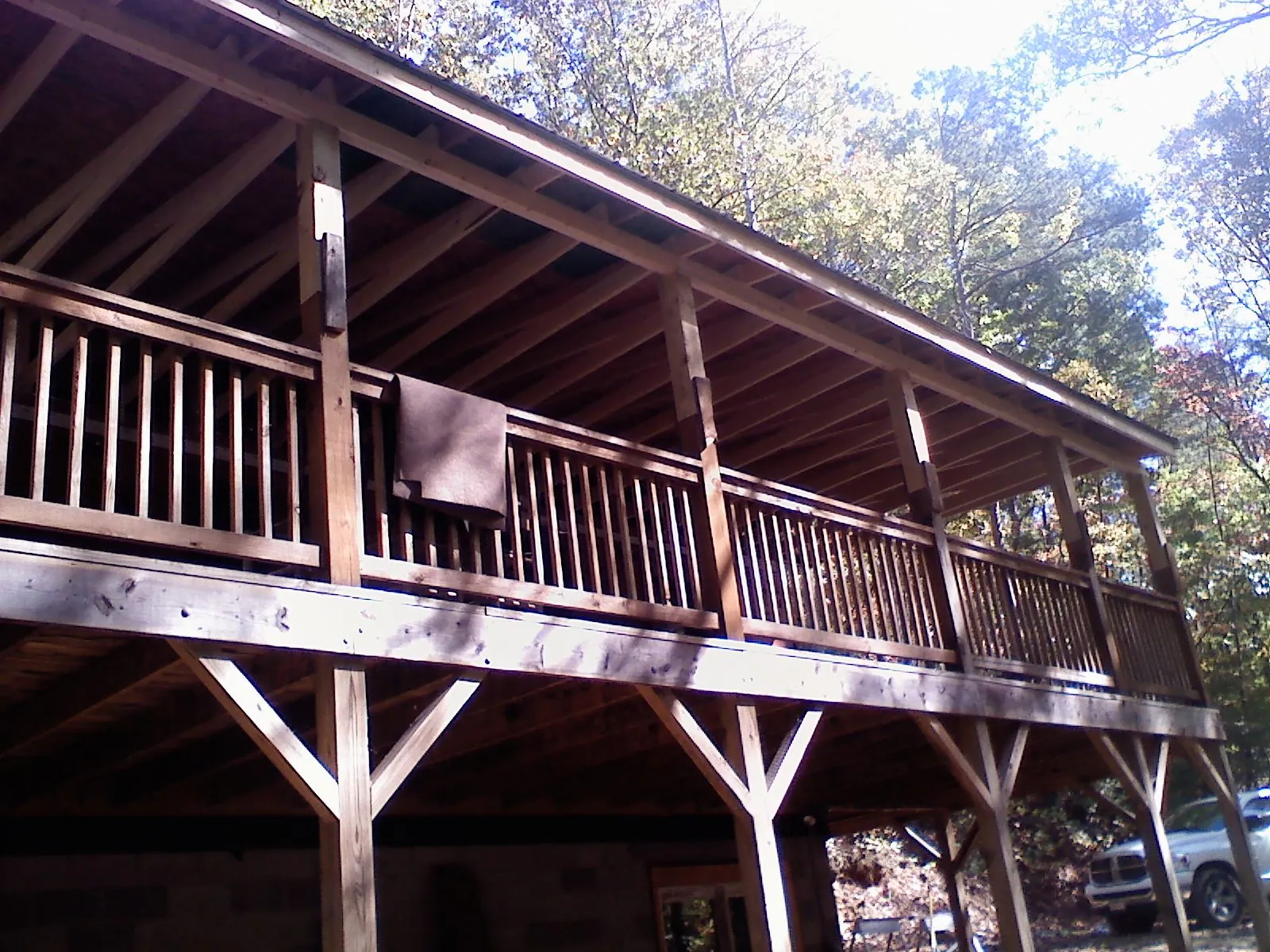Timber framing under a new elevated porch and deck — Roof Leak Repair in Winter Springs by Roofing Brothers